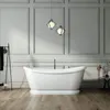 Freistehende Retro-Badewanne PITTSBURGH Ablaufgarnitur Produktbild-Vorschau 1