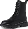 A black lace-up boot is shown against a white background. Voir les images du produit