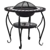 vidaXL Table de feu Mosaïque céramique noir et blanc 68 cm Voir les images du produit 1