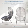 Fauteuil en osier synthétique COSTWAY, fauteuil de jardin Voir les images du produit 4