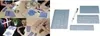 A collage showing people using stencils and a separate image of the stencils. Produktbild-Vorschau