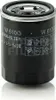 A black oil filter with white text and diagrams on a white background. Anteprima dell’immagine prodotto