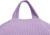 Close-up view of the top part of a light purple corduroy beanbag chair, showing the handles and the ribbed texture. Anteprima dell’immagine prodotto