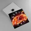 Wanduhr - Quadrat - Glasuhr - Auto Feuer Illustration - Produktbild-Vorschau 2