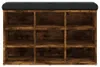 vidaXL Lavice na boty kouřový dub 82x32x50 cm materiál na Náhled obrázku produktu 4