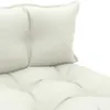vidaXL Garten-Paletten-Mittelsofa mit Kissen in Beige Holz Produktbild-Vorschau 4