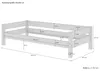 Einzelbett, Holzbett Kiefer massiv klar lackiert 90x200 Produktbild-Vorschau 3