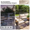 HOMAVO Gartenlounge-Set,4-Sitzer Rattansofa,dicke Produktbild-Vorschau 6