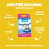 A product image for mediPOOL Aquablanc Mini Pool Set Sauerstoff, with descriptive text and arrows pointing to features. Produktbild-Vorschau