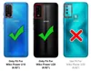 Three smartphone back views showing compatibility with phone cases. Produktbild-Vorschau