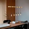 Lindby Hängeleuchte Rom, 5-flg., Holz, Seil, schwarz, 116 Produktbild-Vorschau 3
