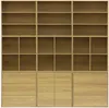 A large, modular wooden shelving unit with multiple compartments and drawers. Anteprima dell’immagine prodotto