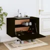 vidaXL Nástěnný botník černý 70x35x38 cm Dřevěný materiál Náhled obrázku produktu 3