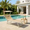 2er Set Sonnenliegen aus Aluminium Professionell für Strand Produktbild-Vorschau 2