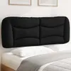 The Living Store Kopfteil-Kissen Schwarz 140 cm Stoff Produktbild-Vorschau 2