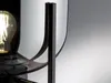 Kleine Stehlampe mit Metallfuß, Schirm Rauchglas oval & LED Produktbild-Vorschau 5