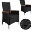 CASARIA® Polyrattan Gartenstuhl 2er Set Neiglehner Produktbild-Vorschau 1