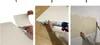 A collage of three images showing the installation process of wall panels. Produktbild-Vorschau