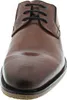 A close-up, front-facing view of a brown leather shoe. Produktbild-Vorschau