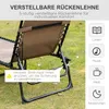 Sonnenliege klappbar Gartenliege mit Kopfkissen, Produktbild-Vorschau 4