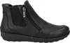 A side view of a black leather ankle boot. Anteprima dell’immagine prodotto