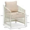 Outdoor Sofa Set KULO 4-teilig, weiß/beige – Lounge-Set aus Produktbild-Vorschau 7