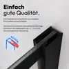 Walk In Aurlane 120 cm profilo nero vetro arredamento Anteprima dell’immagine prodotto 12
