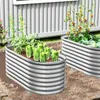 COSTWAY Hochbeet Metall Oval, Pflanzkasten, 165x80x60cm, Produktbild-Vorschau 2