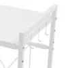 A close-up view of a white kitchen shelf with silver hooks attached to the side. Náhled obrázku produktu