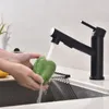 A person is washing a green bell pepper under a black kitchen faucet. Produktbild-Vorschau