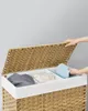 Koš na prádlo na kolečkách 3 přihrádky 66 cm Náhled obrázku produktu 3