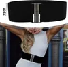 Cintura elastica da donna con fibbia in bambù, nera, 65 cm Anteprima dell’immagine prodotto 9