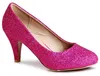 topschuhe24 432 Damen Glitzer Pumps Plateau, Farbe:Pink, Produktbild-Vorschau 2