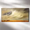 Leinwand Uhr Küche Wohnzimmer Bild Quarz 60x30 Bauernhof Produktbild-Vorschau 2