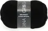 A ball of black yarn with a label. Produktbild-Vorschau