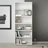 Bibliothèque - Blanc - 89 x 221 cm - avec 6 compartiments Voir les images du produit 2