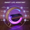Noční lampička 4 v 1 – bezdrátové nabíjení, Bluetooth, Náhled obrázku produktu 3