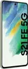 A Samsung Galaxy S21 FE 5G smartphone in Olive color, shown from the side with a colorful abstract background. Náhľad obrázku produktu