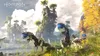 A post-apocalyptic landscape with robotic creatures and overgrown ruins. Produktbild-Vorschau