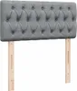vidaXL Boxspringbett mit Matratze Hellgrau 100x200 cm Stoff Produktbild-Vorschau 7