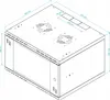 Rack Cabinet 19" 6U, 450mm, Glass Door, Black Náhľad obrázku produktu 10