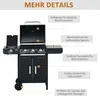 Outsunny Gasgrill mit Rädern 846-064V90 Produktbild-Vorschau 7