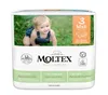 A package of Moltex Pure & Nature Midi diapers with a baby on the front. Podgląd zdjęcia produktu