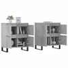 vidaXL Dressoirs, 2 stuks, betonkleur, houtvezel Productafbeelding-voorbeeld 3