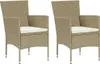 vidaXL Garten-Essstühle 2 Stk. Poly Rattan Beige Produktbild-Vorschau 8