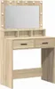 vidaXL Toaletní stolek Sonoma dub 79 x 41 x 135 cm Materiál Náhled obrázku produktu 1