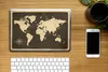 MuchoWow® Laptop Aufkleber Sticker Cover Weltkarte - Produktbild-Vorschau 2