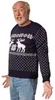 Weihnachtspullover Schneegestöber blau-weiß - XL Produktbild-Vorschau 3