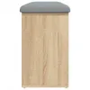 vidaXL Panca per scarpe in rovere Sonoma 102x32x50 cm Anteprima dell’immagine prodotto 5