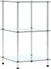 vidaXL Police se 3 policemi Transparent 40x40x67 cm Tvrzené Náhled obrázku produktu 6
